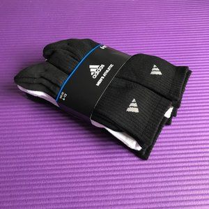 Adidas Men's 6 Pairs Size 6-12 Large Crew Socks